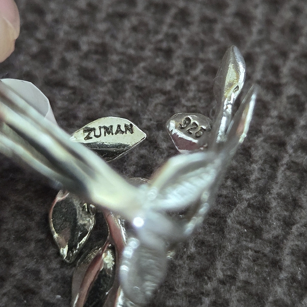 Noa Zuman Sterling Silver🤍 Twisted Bypass Olive🫒 Leaf🌿 Statement Ring💍 - Picture 9 of 16